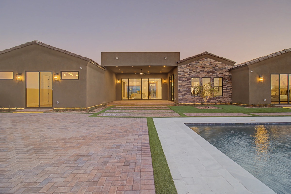 Luxury Arizona home at sunset